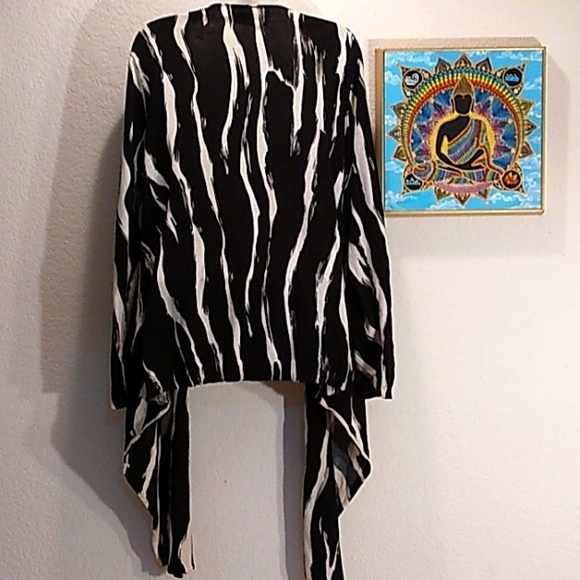 SALE! CHI by Carlos Falchi Zebra Print Soft 100% Cotton Topper - Picture 7 of 9